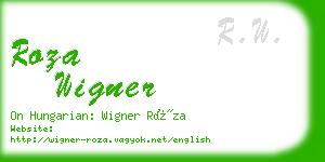 roza wigner business card
